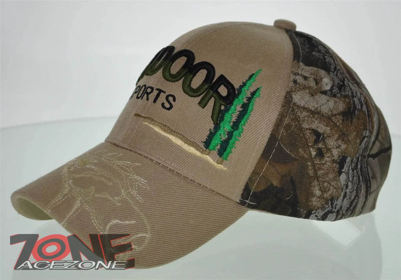 NEW! OUTDOOR SPORTS HUNTER HUNT ELK BUCK CAP HAT TAN CAMO