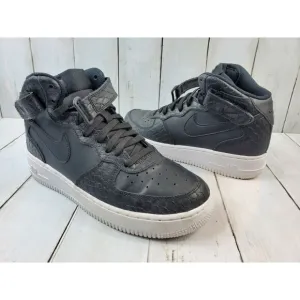 Nike Air Force 1 Mid GS Black Snake Sz 6.5Y Womens Sz 8 Shoes 820342-001 2017
