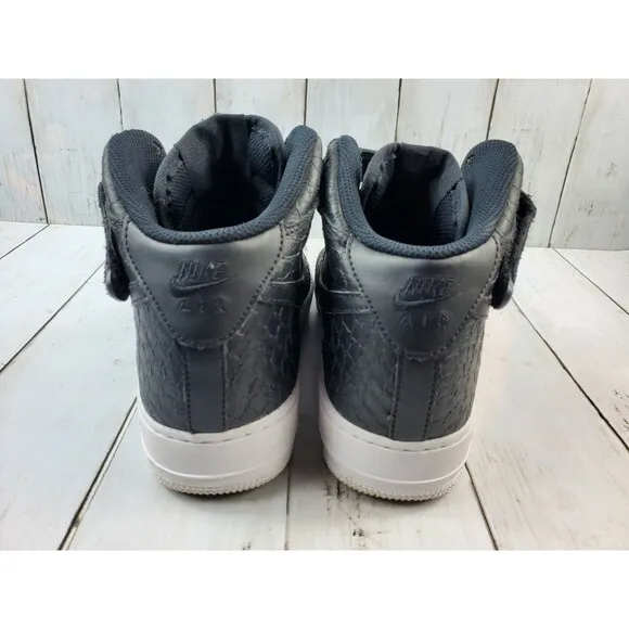 Nike Air Force 1 Mid GS Black Snake Sz 6.5Y Womens Sz 8 Shoes 820342-001 2017