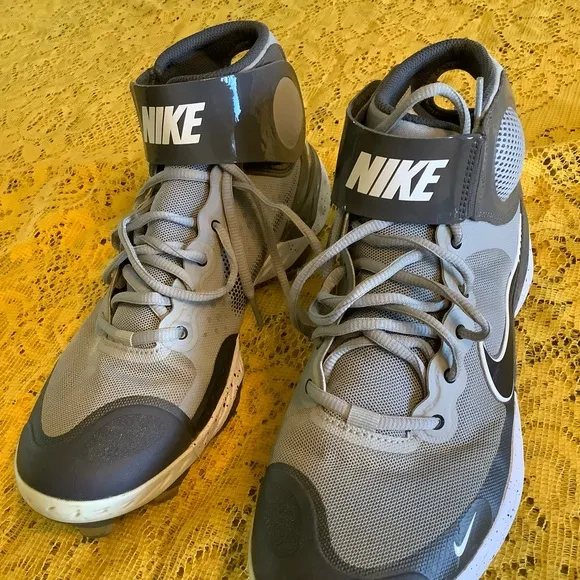 Nike Alpha Huarache Elite 3 Mid Men’s Baseball shoes gray sz 8