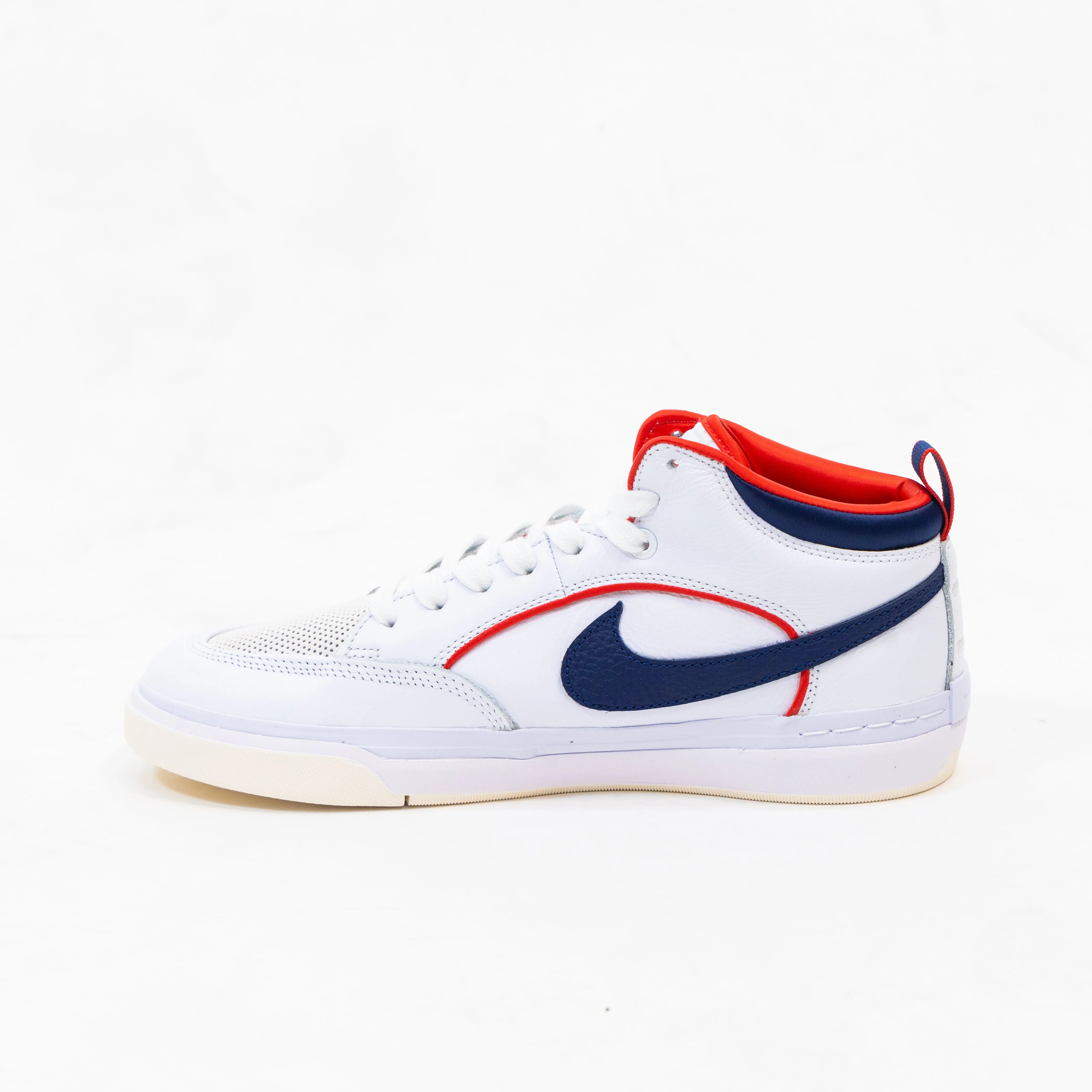Nike SB React Leo - White/Midnight Navy-University Red-White