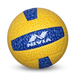 Nivia G-2020 Rubber Volleyball, (Yellow and Blue)