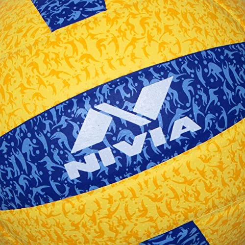 Nivia G-2020 Rubber Volleyball, (Yellow and Blue)