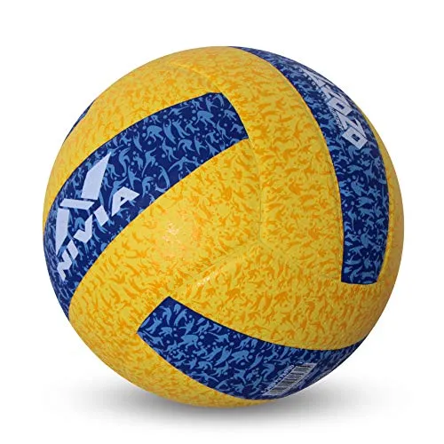 Nivia G-2020 Rubber Volleyball, (Yellow and Blue)