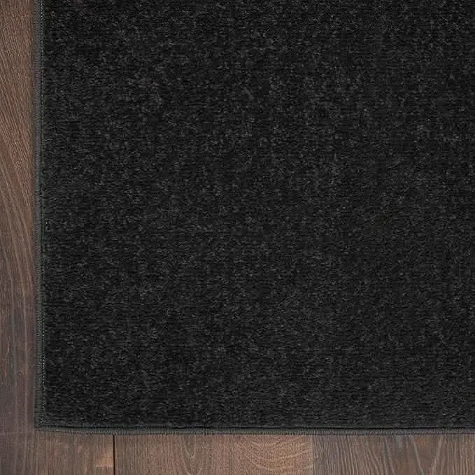 Nourison Essentials Indoor/Outdoor - Black Area Rug