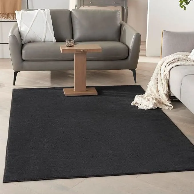 Nourison Essentials Indoor/Outdoor - Black Area Rug