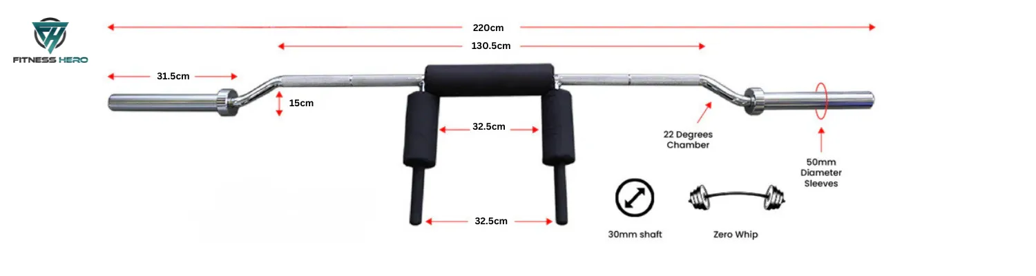 Olympic 20kg Squat Safety Squat Bar | 300 kg Max Load