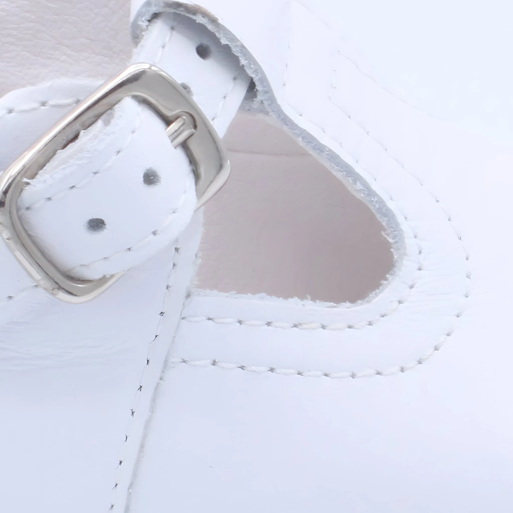 'Oren' Boys White Leather T-Bar Shoes