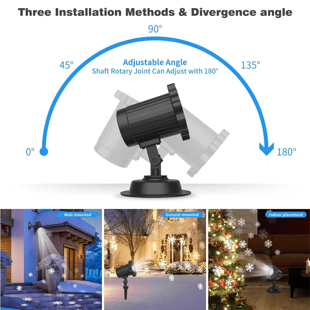 Outdoor Christmas Snowflake Projection Light