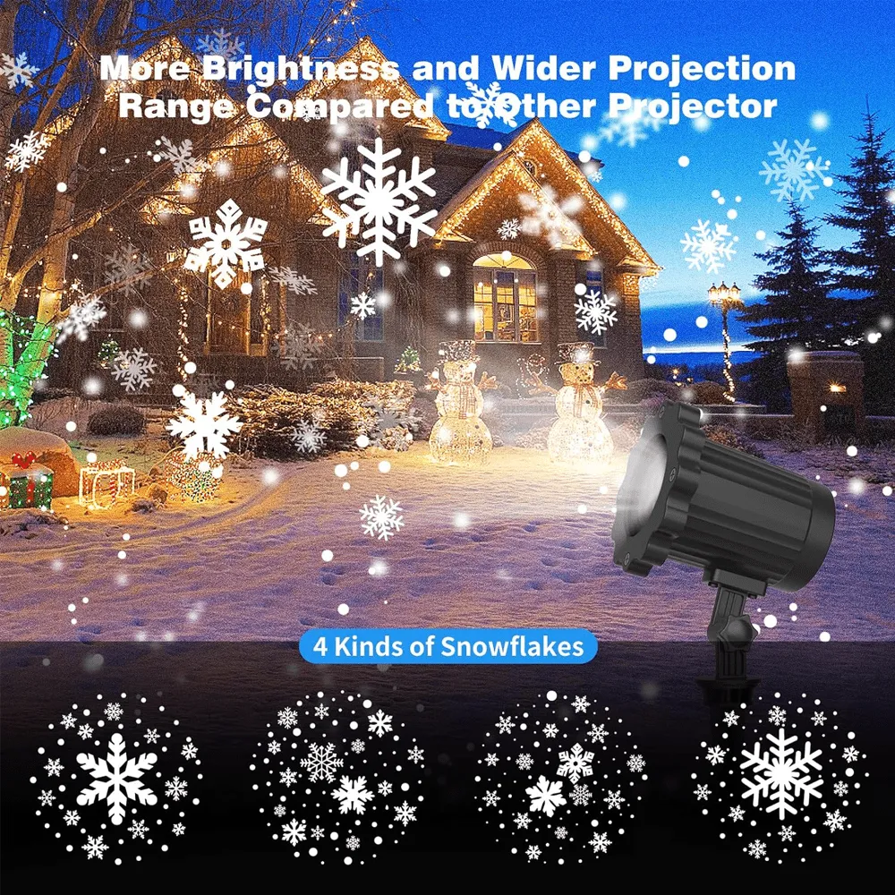 Outdoor Christmas Snowflake Projection Light