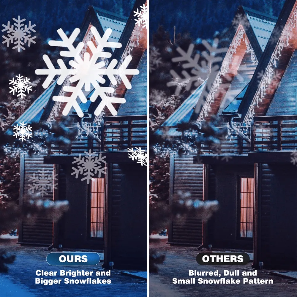 Outdoor Christmas Snowflake Projection Light