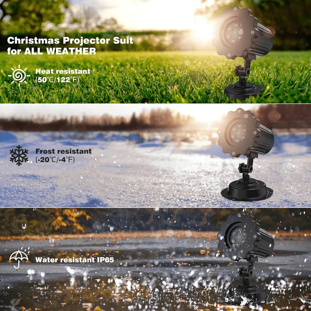 Outdoor Christmas Snowflake Projection Light
