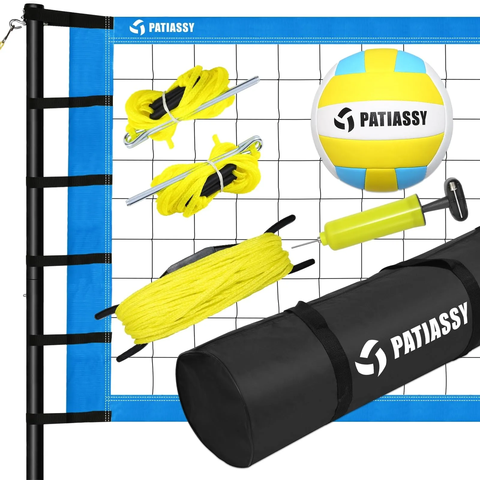 Outdoor Portable Volleyball Net Set System Quick Easy Setup Adjustable