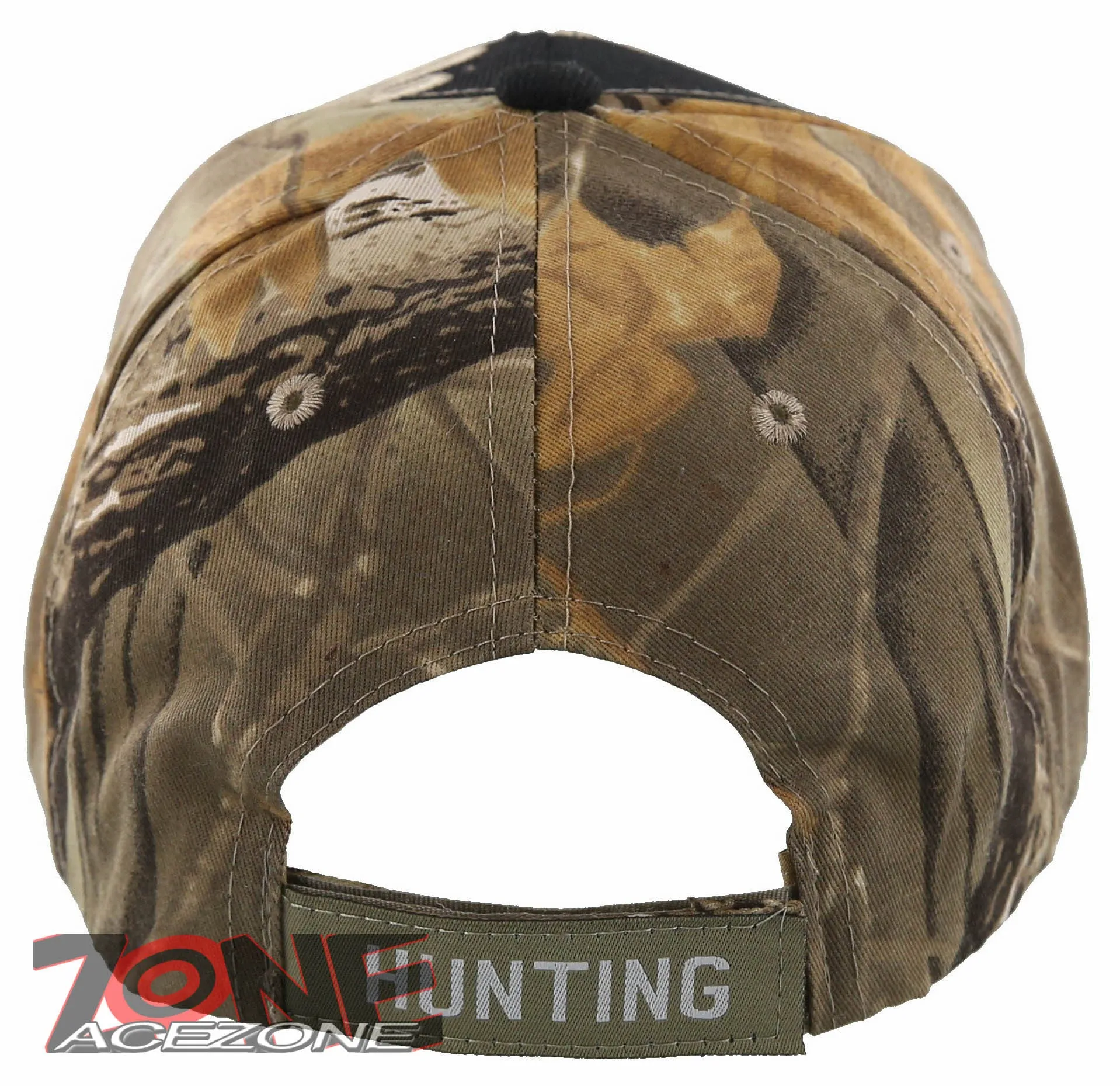 OUTDOOR SPORTS DEER SHADOW HUNTING BALL CAP HAT BLACK SAND FOREST CAMO
