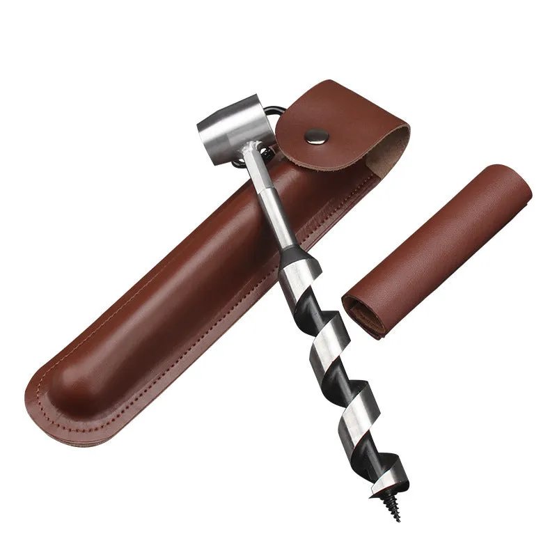 Outdoor Survival Perforated Birch Water Fetching Tool Wood Jacket