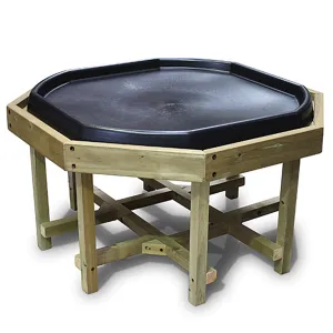 Outdoor Wooden Tuff Tray Stand (Short) with Black Tuff Tray