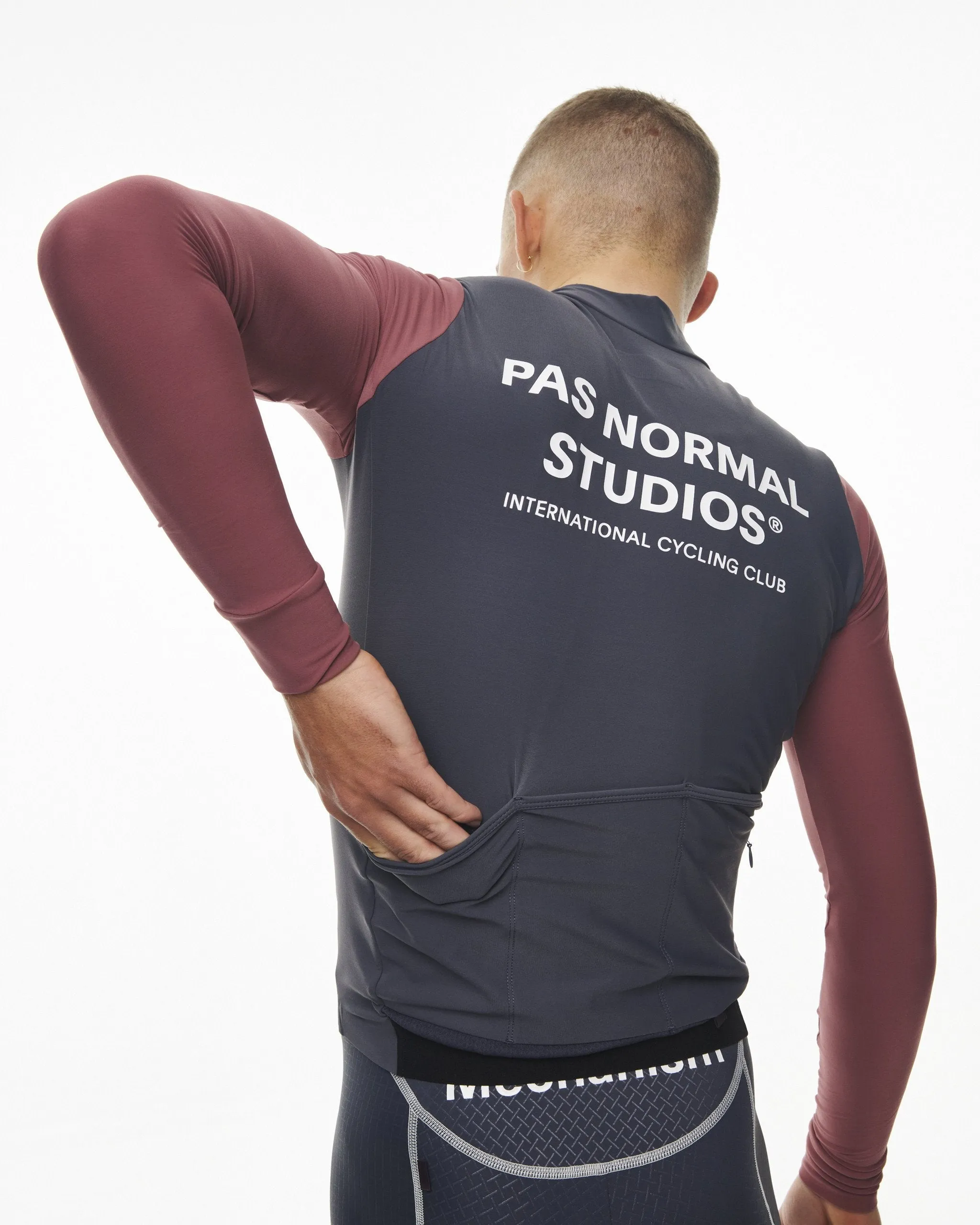 Pas Normal Studios - Long Sleeve Jersey - Dark Navy/Dusty Mauve