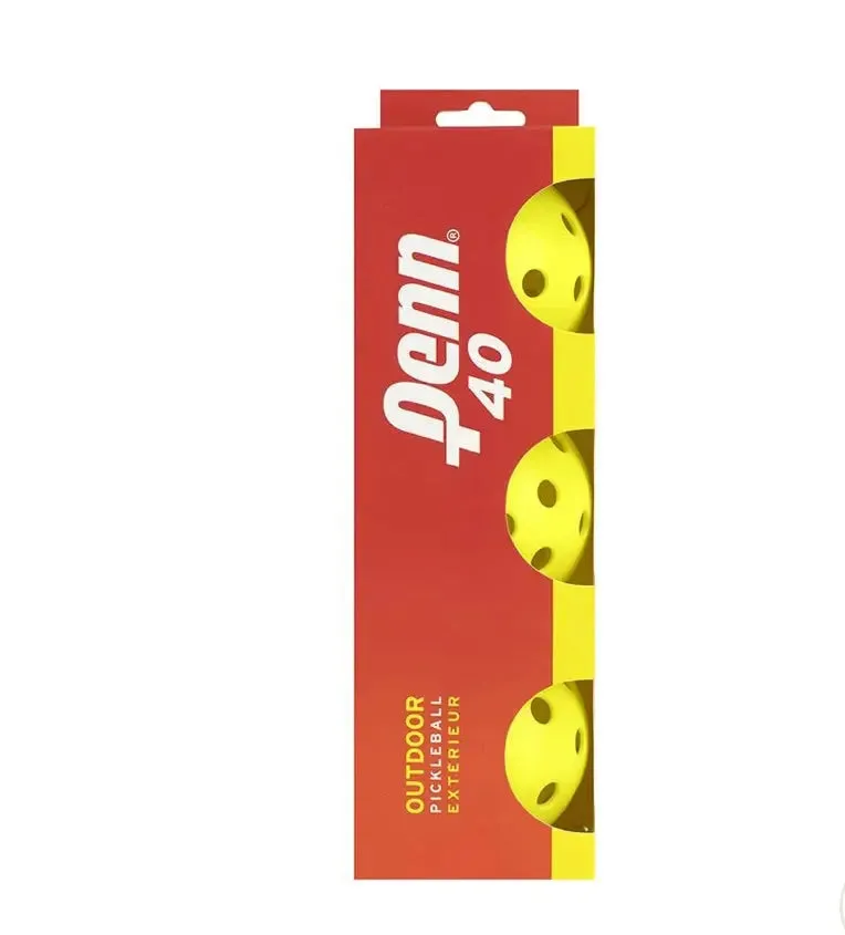 Penn 40 | Yellow Pickleballs | USAPA Approved | Outdoor Ball | 100% Authentic