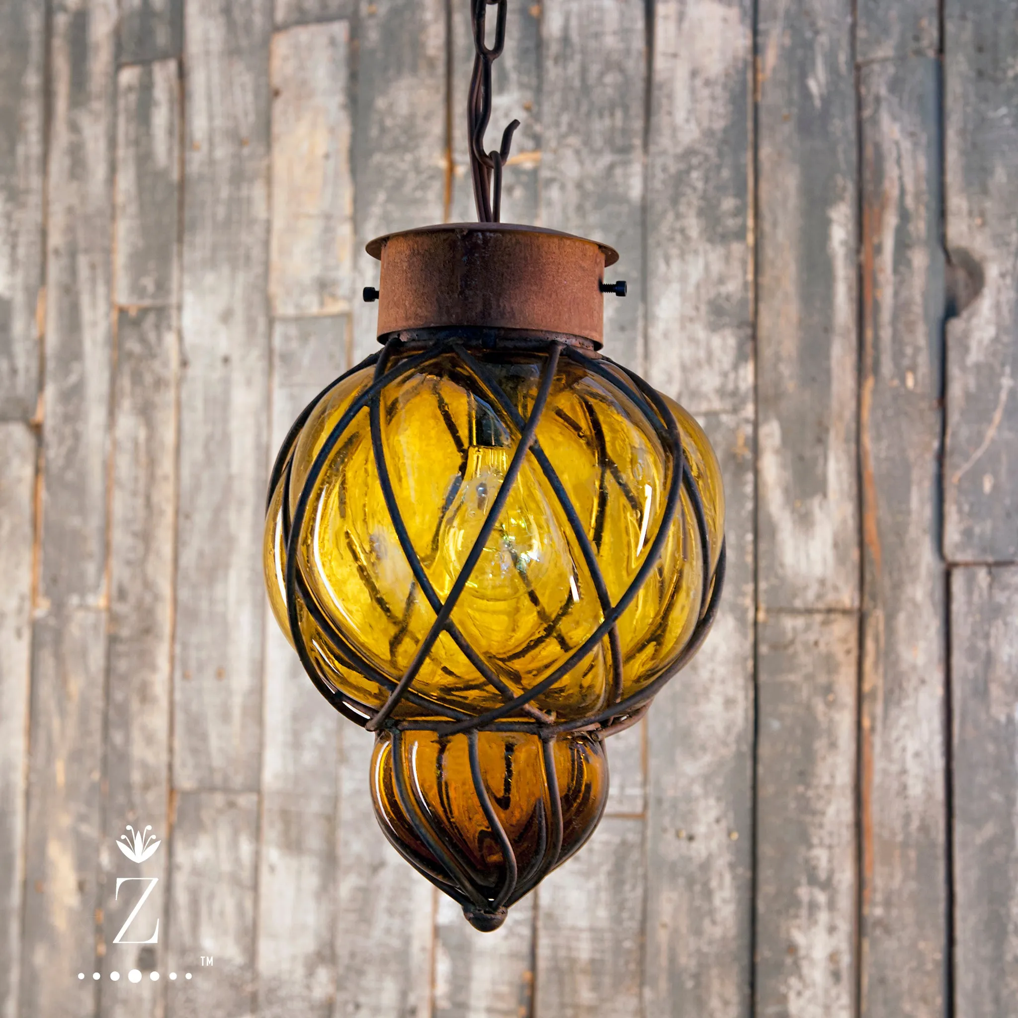 Piña Pendant Light | Small Amber
