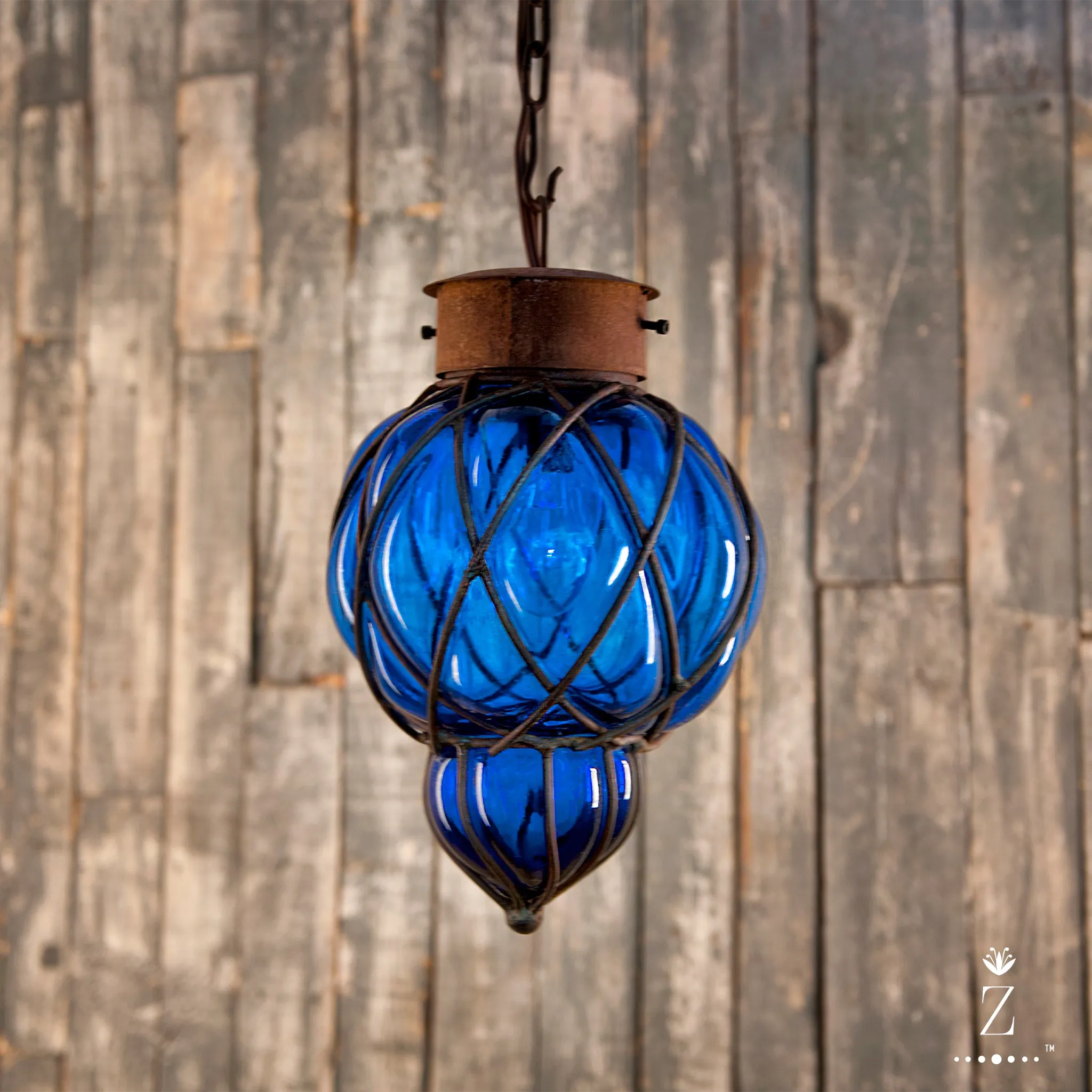 Piña Pendant Light | Small Cobalt