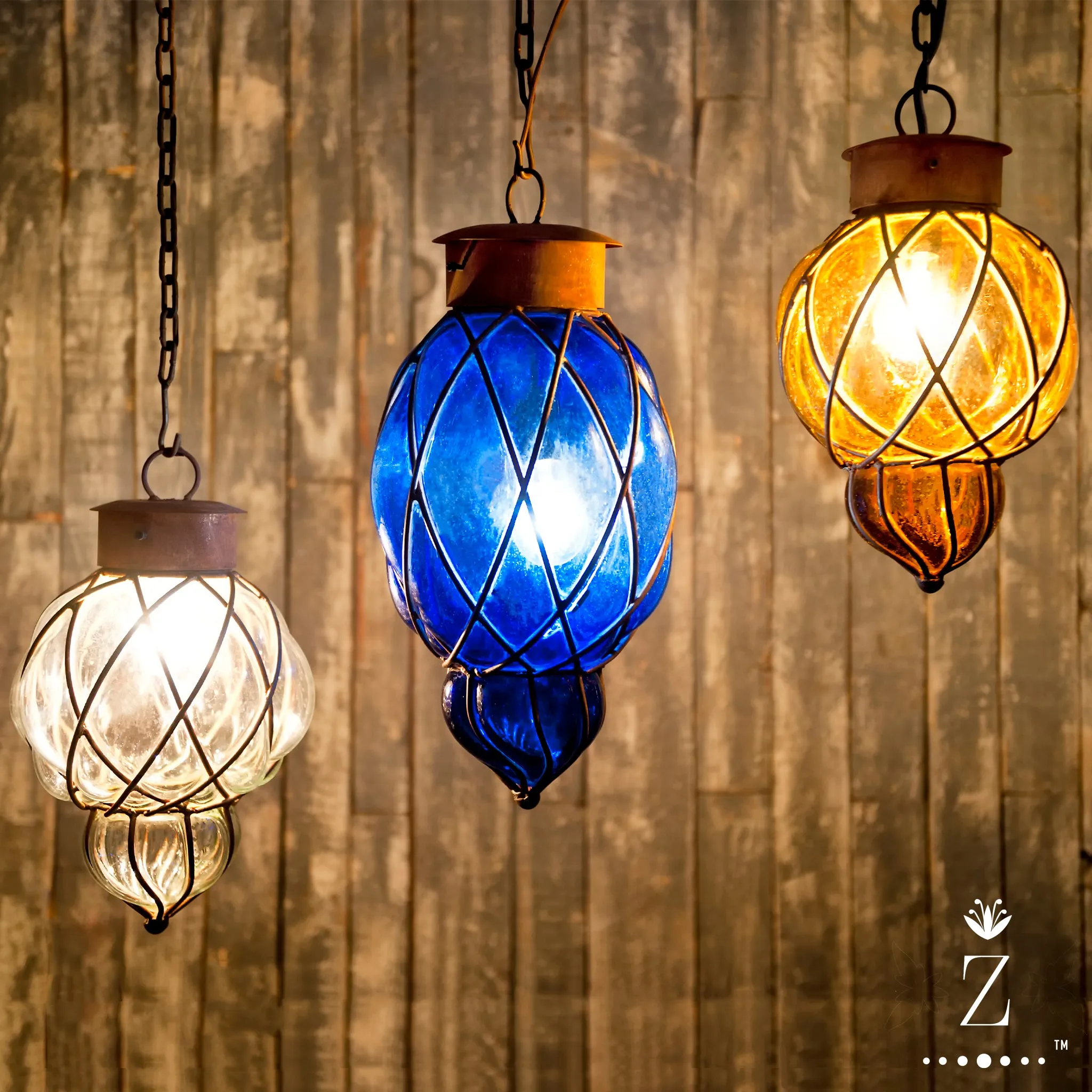 Piña Pendant Light | Small Cobalt