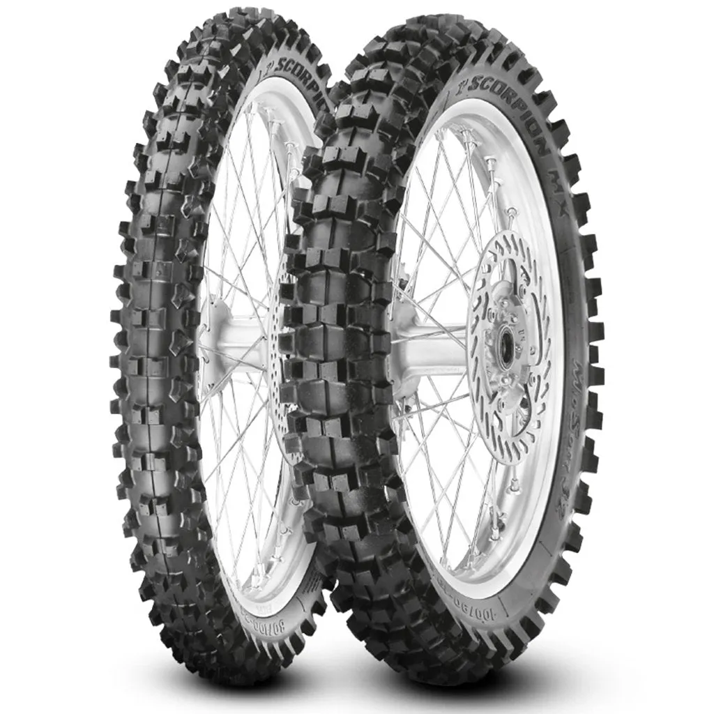 Pirelli - MX32 Mid Soft Front & Rear Tyre & Tube Kit - 120/80-19
