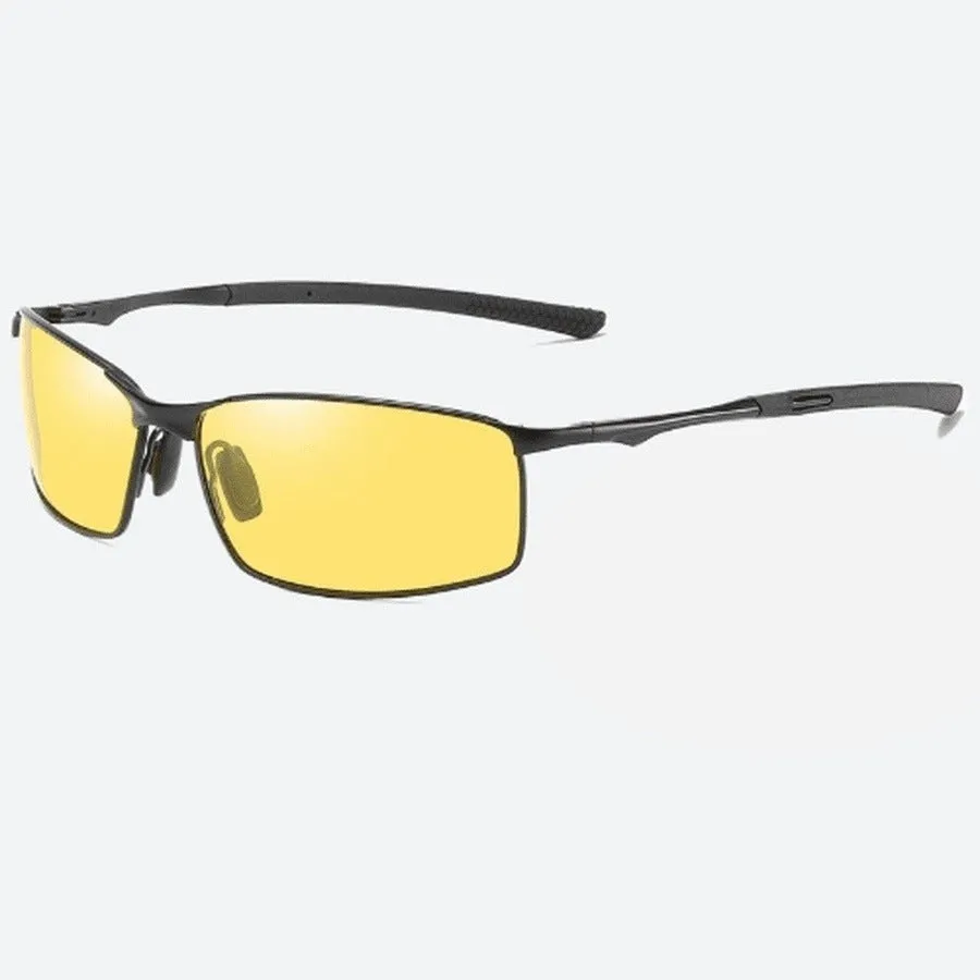 Polarised Rectangle Alloy Frame Sunglasses