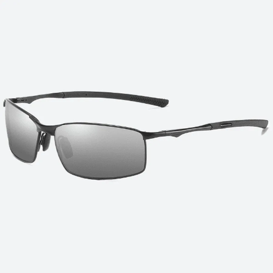 Polarised Rectangle Alloy Frame Sunglasses