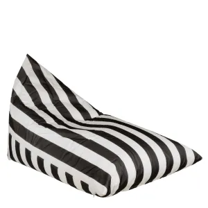 Poltrona Sacco Rissy per Esterni a Righe Nere 140 x 95 x 95 cm