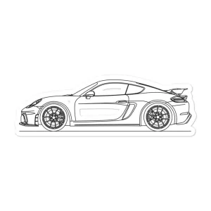 Porsche 718 GT4 Outline Sticker