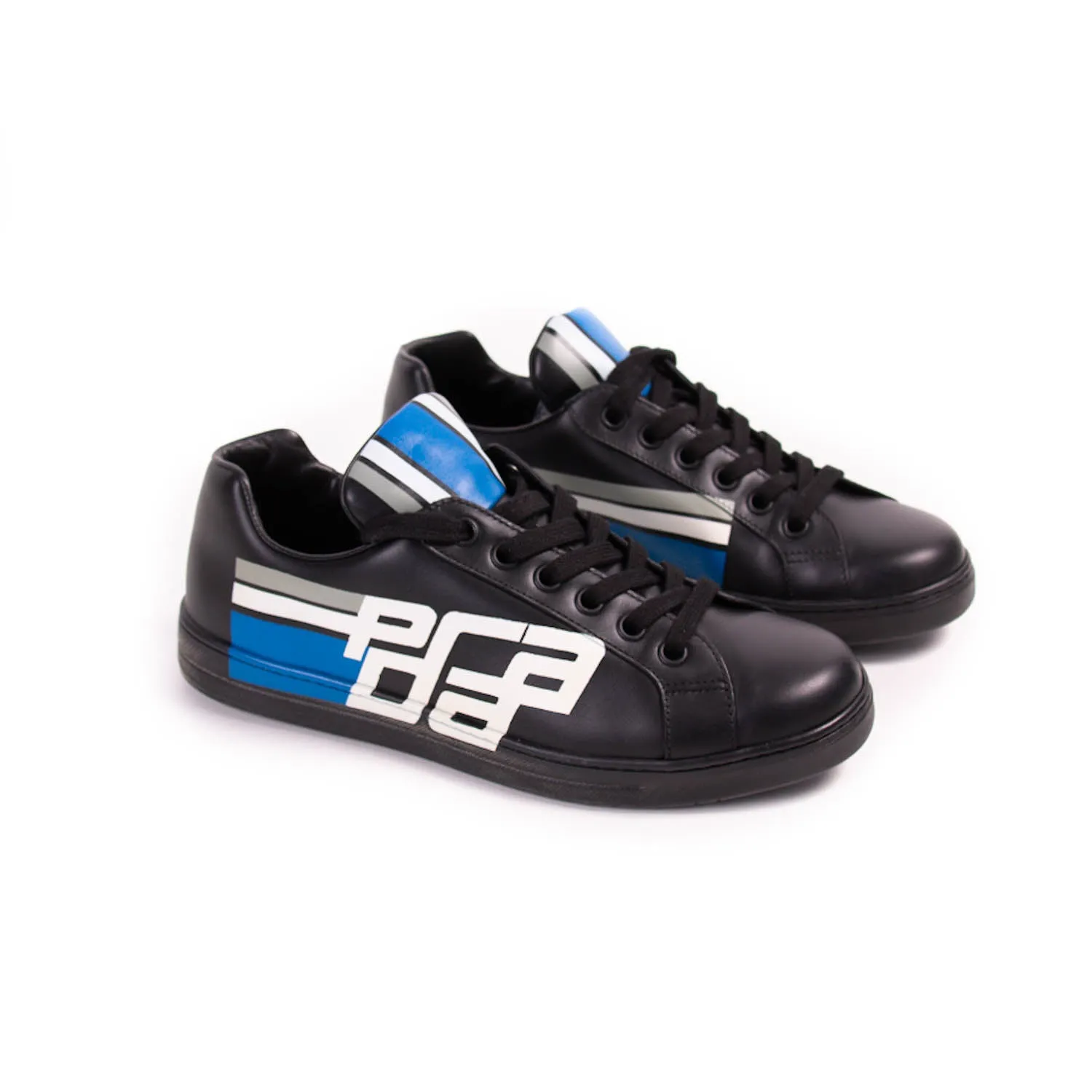 Prada Leather Low-Top Print Sneakers