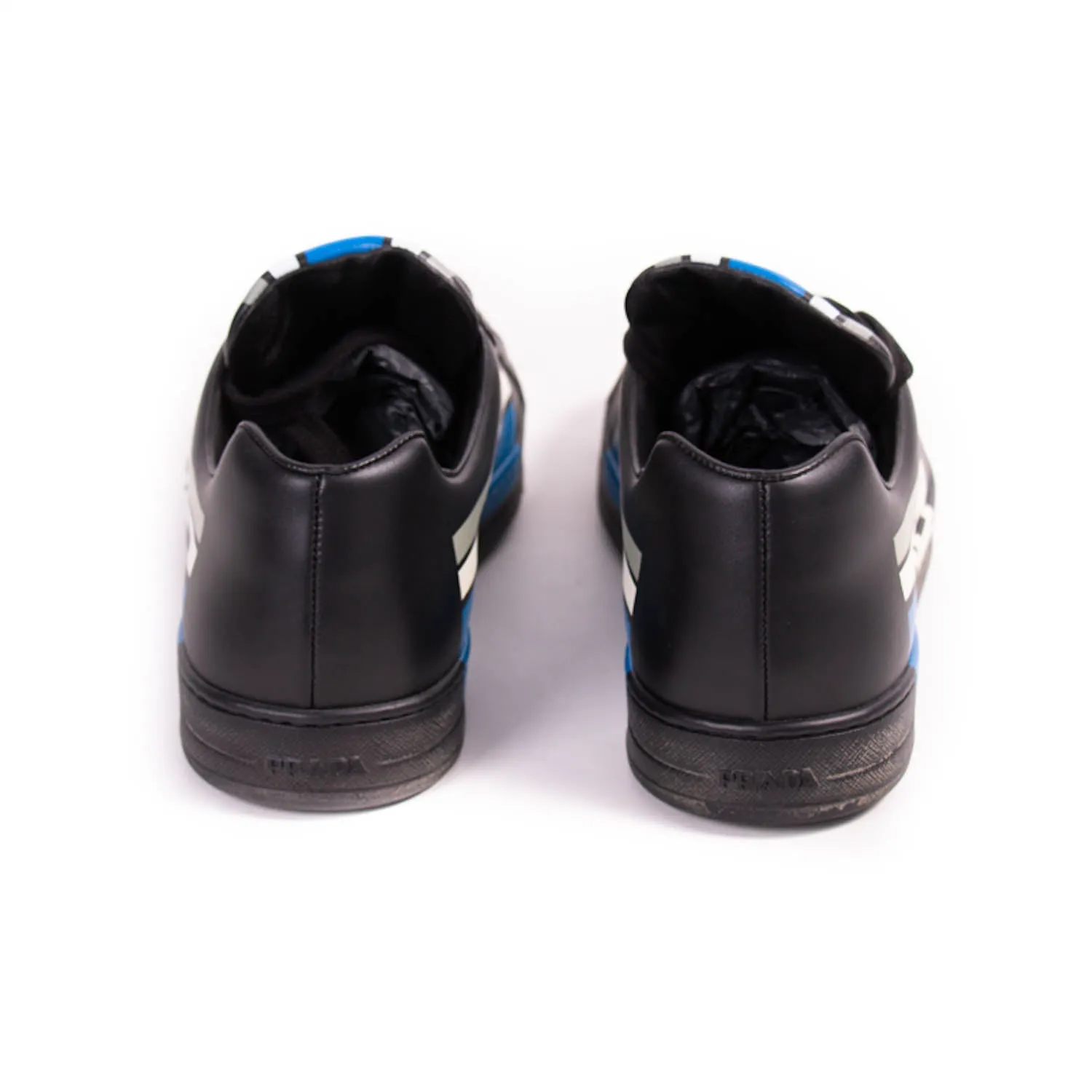 Prada Leather Low-Top Print Sneakers