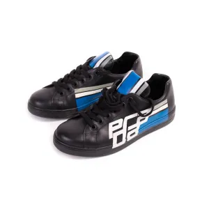 Prada Leather Low-Top Print Sneakers