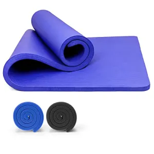 PROIRON Exercise (BLUE)Yoga Mat 15mm Extra Thick, Pilates Mat Non-Slip Gym Fitness Mat for Workout with Carrying Strap -1800mm x 610mm x 15mm