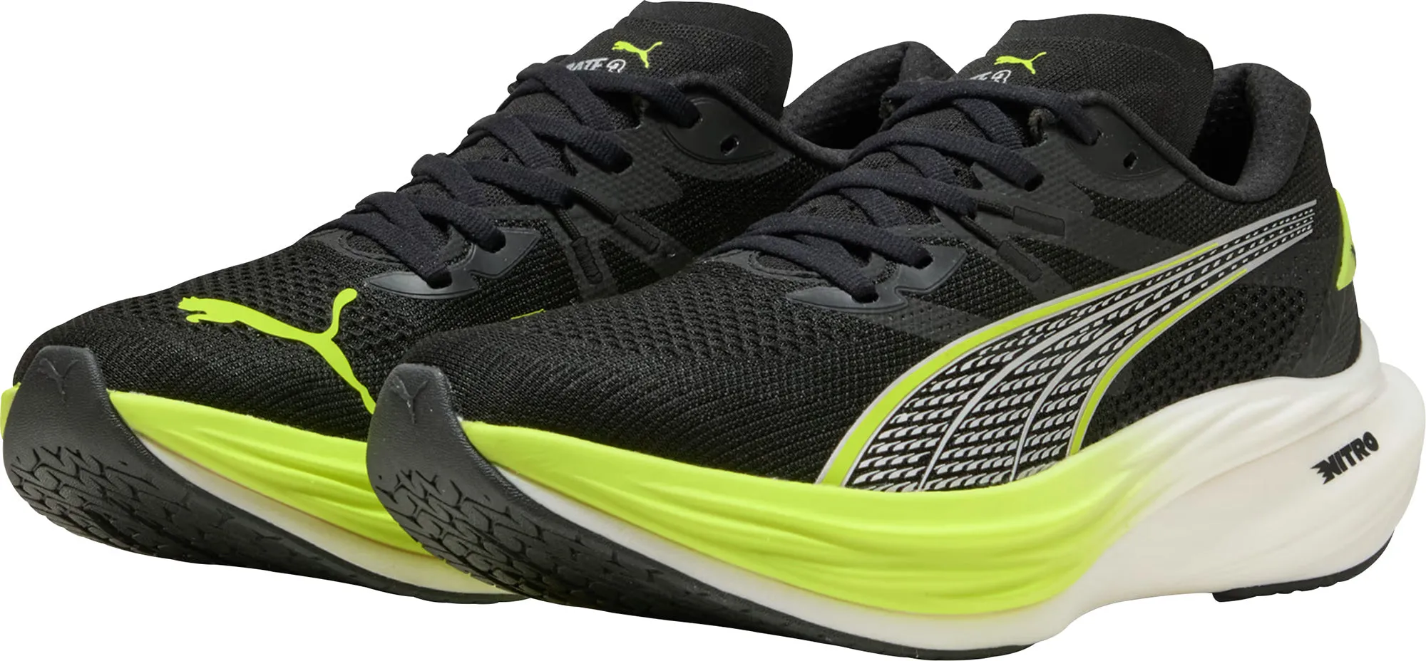 Puma Deviate Nitro 3 WIDE FIT Mens Running Shoes - Black