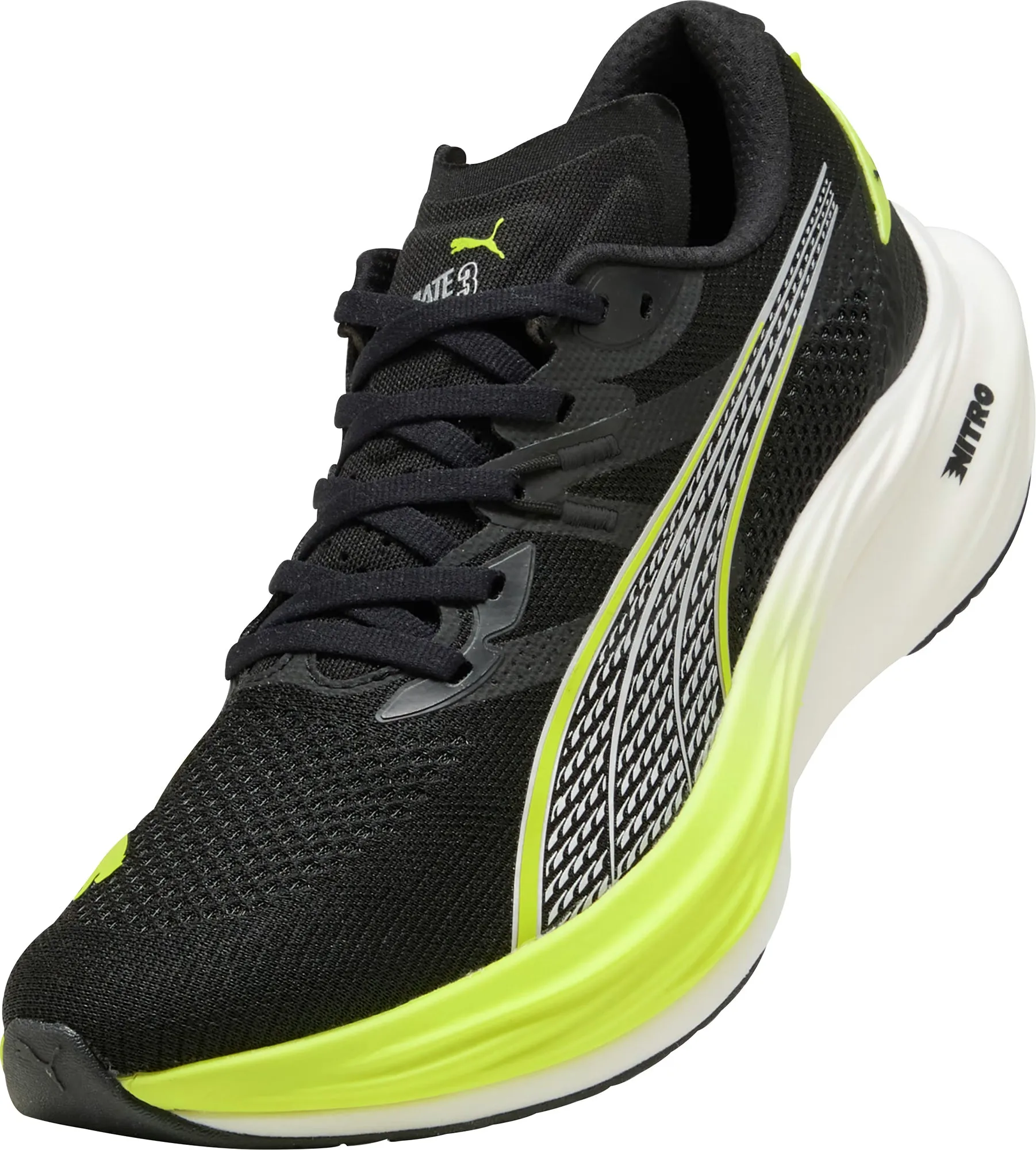 Puma Deviate Nitro 3 WIDE FIT Mens Running Shoes - Black