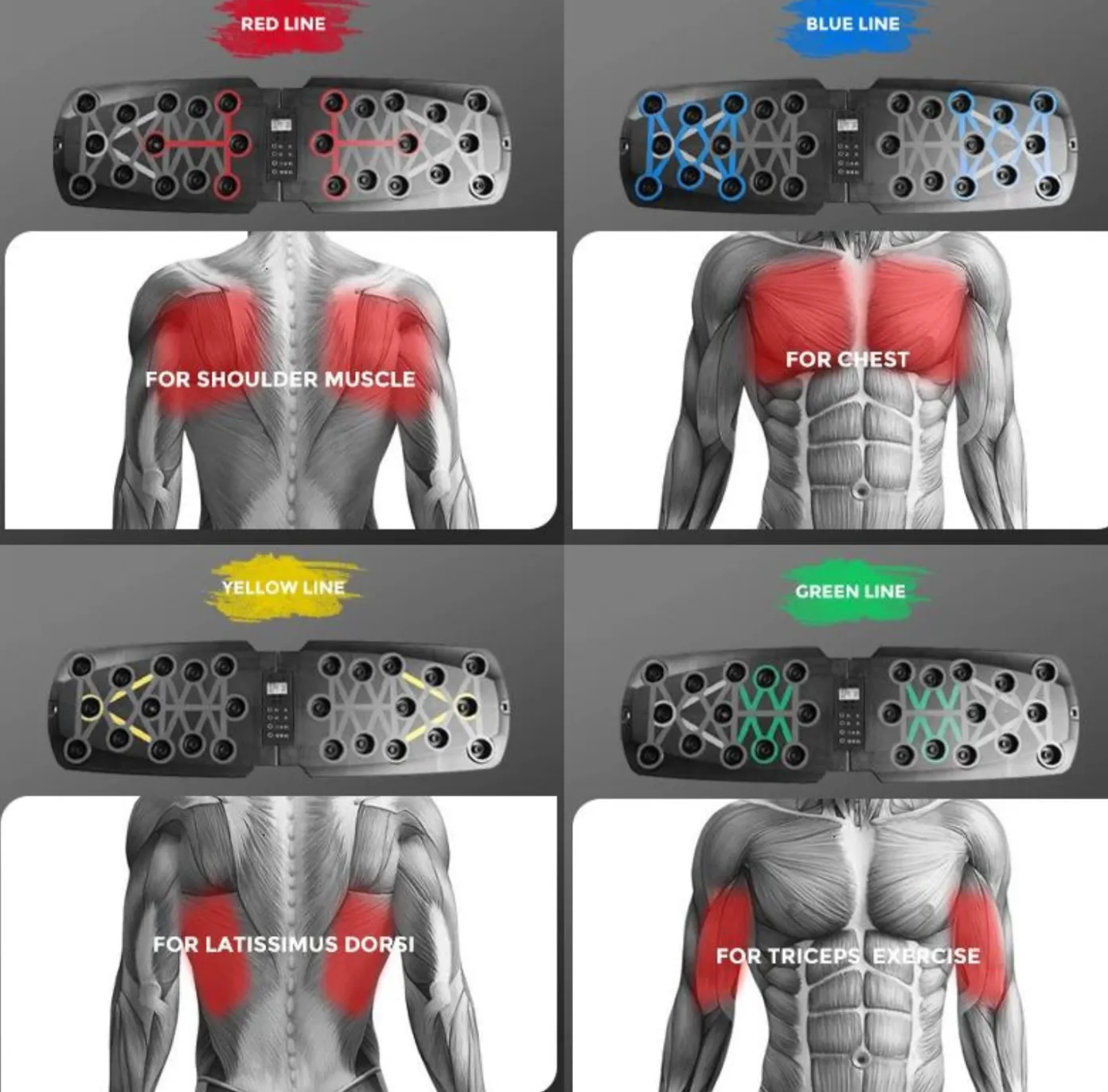 PUSHA 9-in-1 Push-Up Board