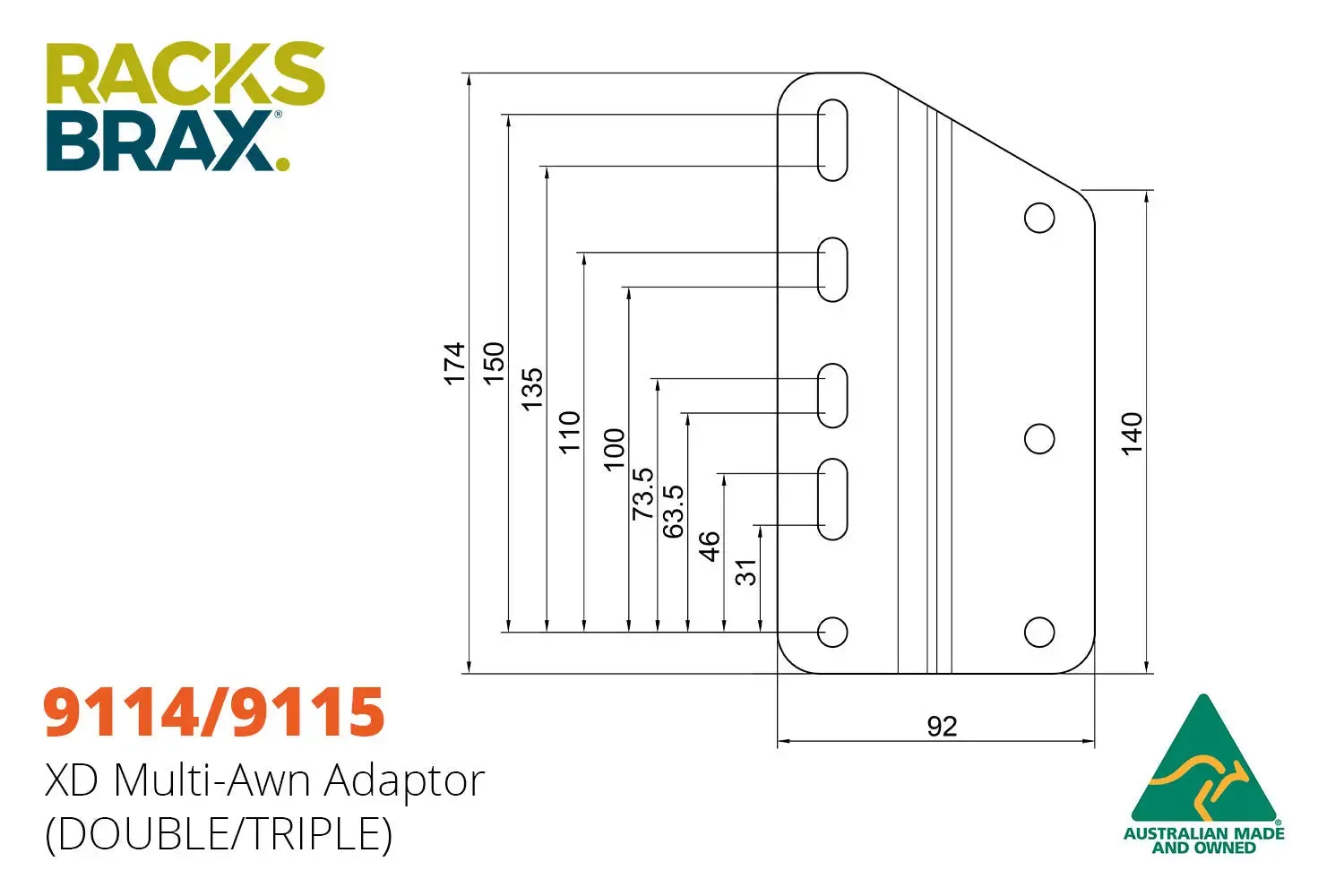 Racksbrax XD Multi-Awn Adaptor