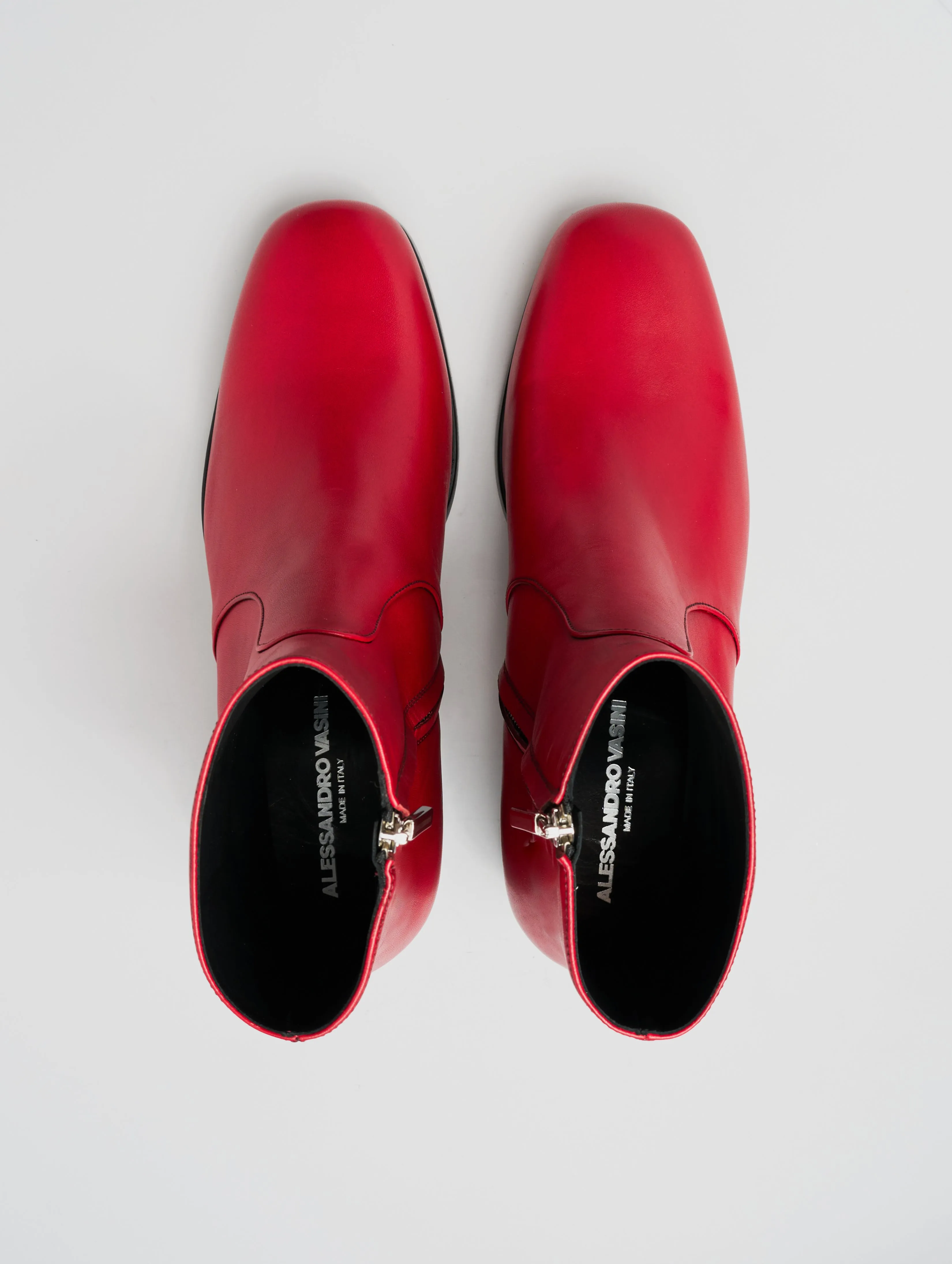RAOUL 70MM PLATFORM BOOT IN RED CALFSKIN - Woman