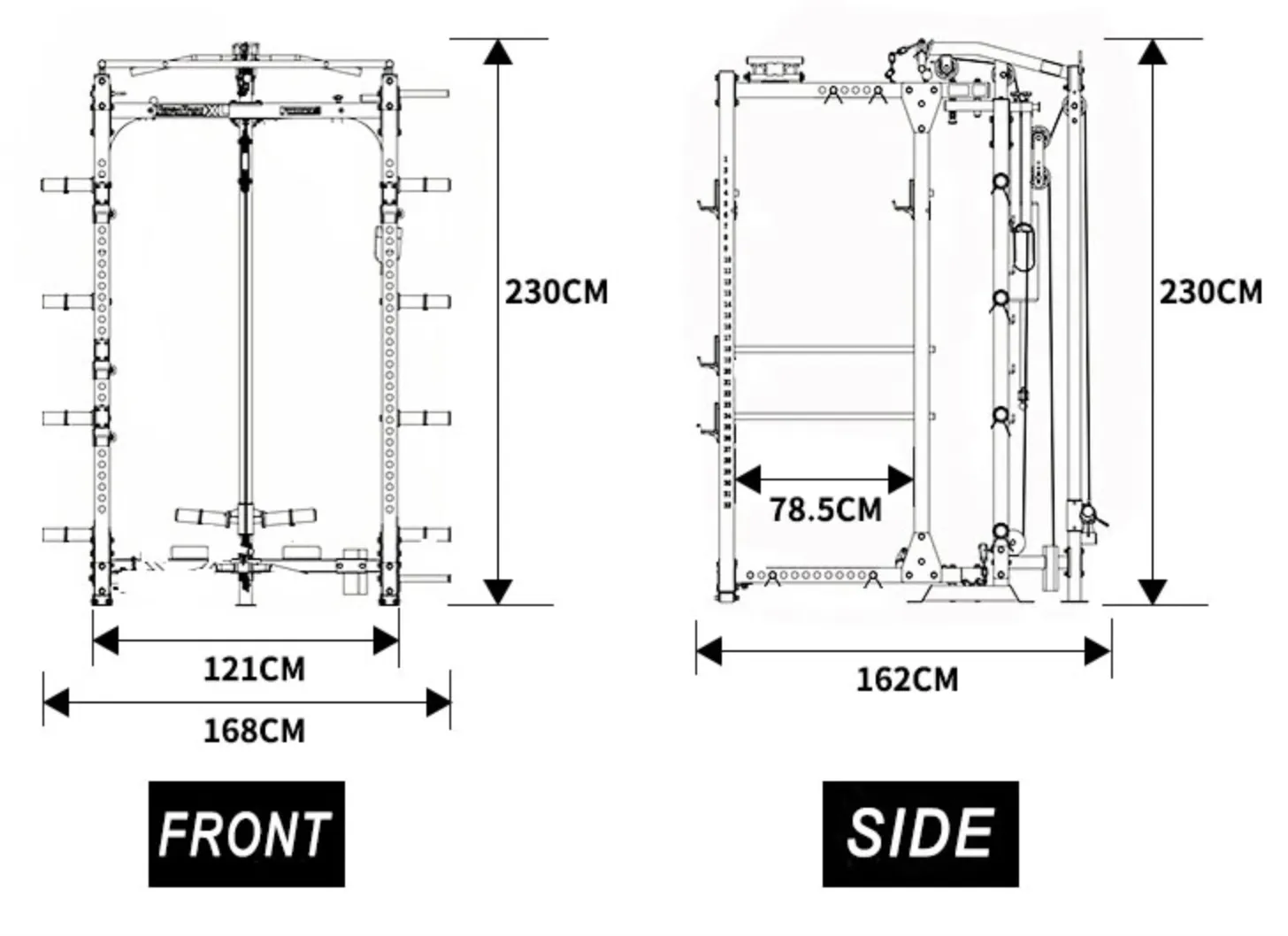 Reload Max All In One Folding Power Rack   Cable System