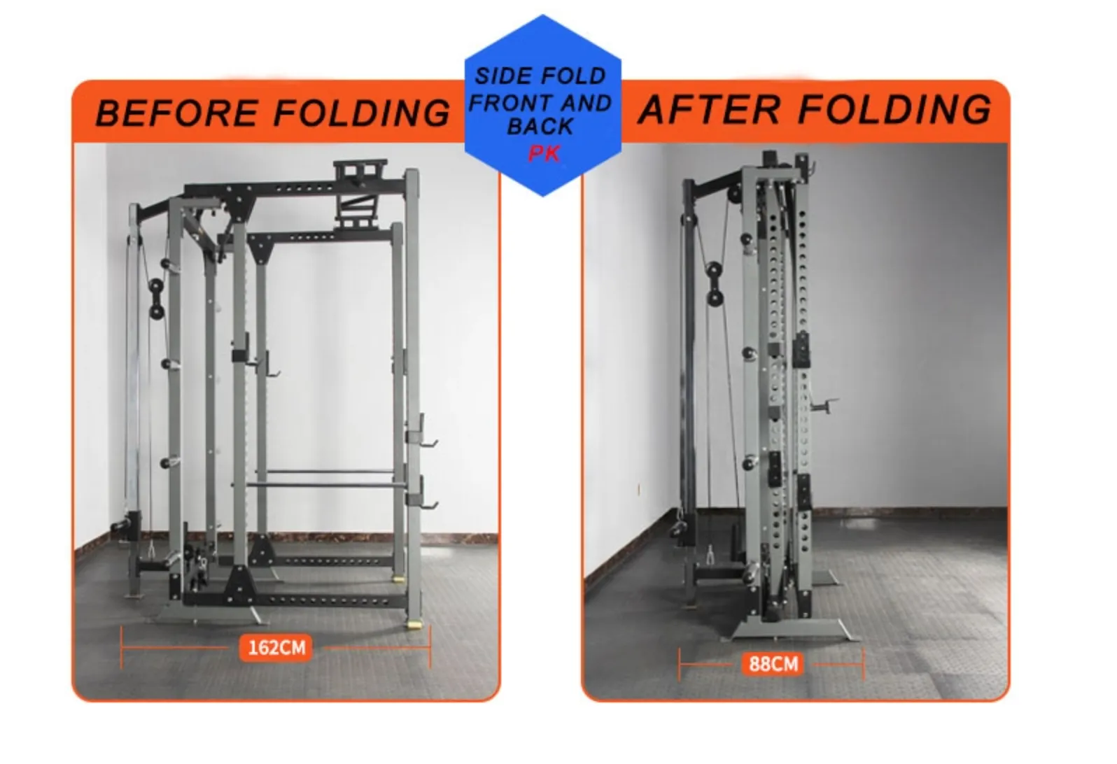 Reload Max All In One Folding Power Rack   Cable System
