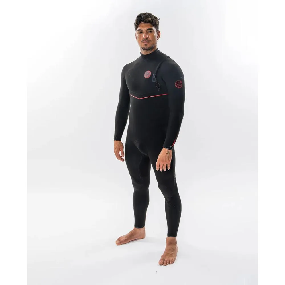 RIP CURL E7 FLASHBOMB FUSION 4/3 ZIP FREE BLACK
