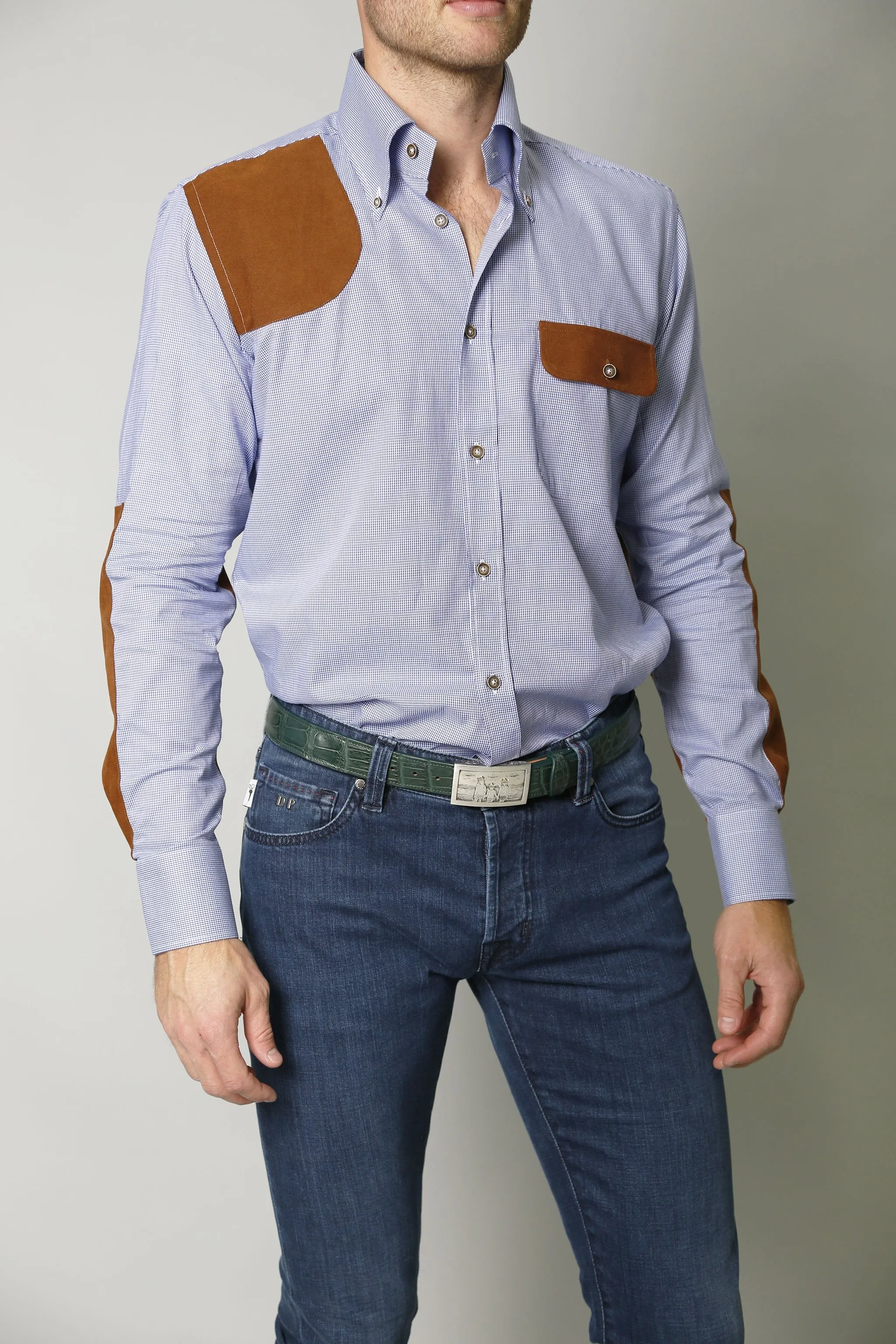 RIP Field Shirt in Blue Houndstooth