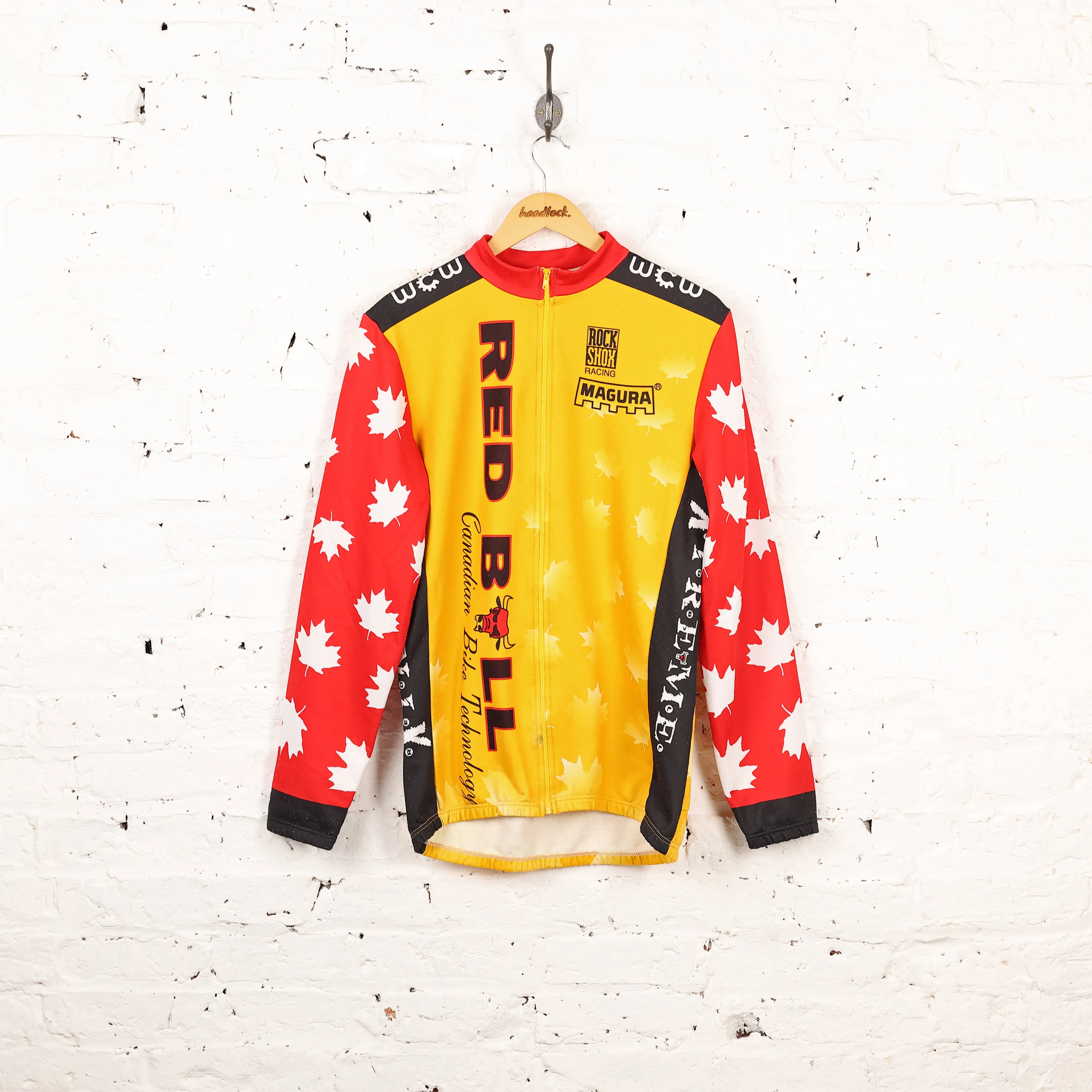 Rock Shox Red Bull WCW Long Sleeve Cycling Jersey - Orange - XL