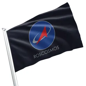Roscosmos State Corporation for Space Activities Russia Flag Banner