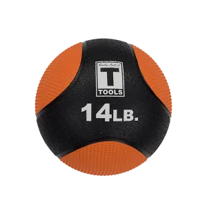 Rubber Medicine Ball - 14 Lb Orange
