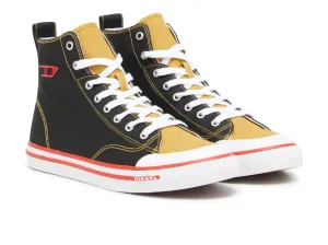 S-Athos Mid - High Top Canvas Sneaker Black/Chai Tea