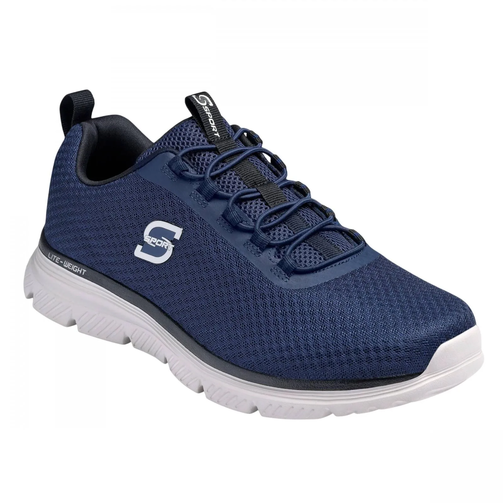 S Sport By Skechers Mens Pull On Low Top Wilmer Sneakers Navy Blue 11.5W