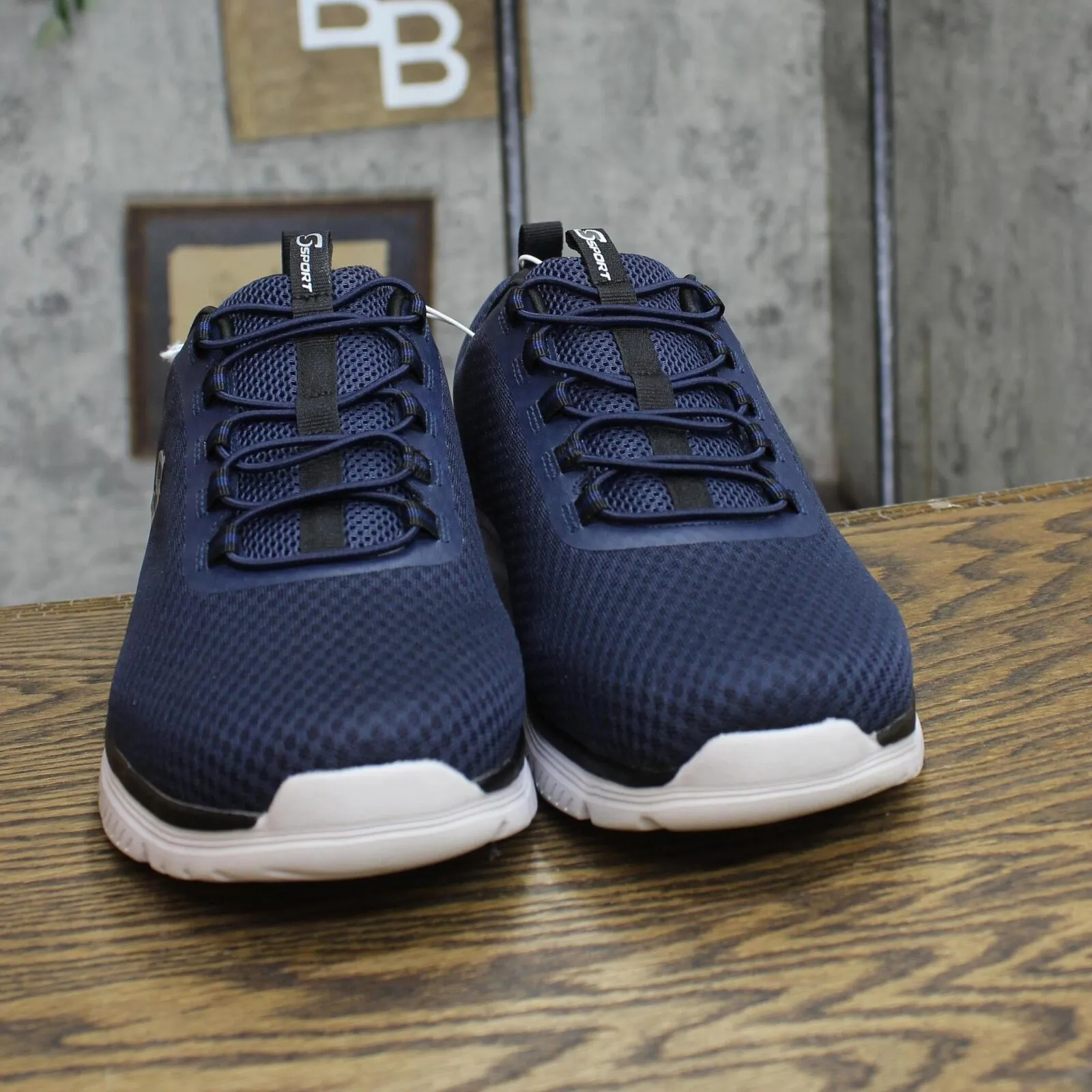S Sport By Skechers Mens Pull On Low Top Wilmer Sneakers Navy Blue 11.5W