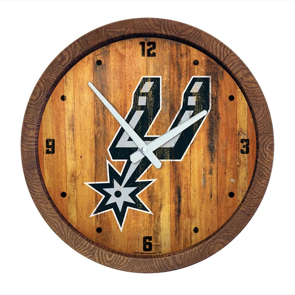 San Antonio Spurs: "Faux" Barrel Top Clock